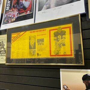 Signed Framed NFL Football Sonny Jurgenson Autograph Washington Redskins #9